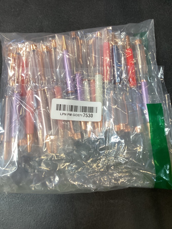 Photo 1 of Lopenle 30 PCS Empty Tube DIY Pens Stylus Floating Pens Classic Business Pen Black Ink Ballpoint Pen For School Office Accessories