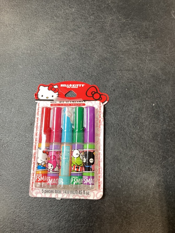 Photo 1 of Lip Smacker Sanrio Hello Kitty and Friends Flavored Liquid Lip Gloss | Dry Lips | For Kids, Men, Women | Stocking Stuffer | Christmas Gift | Set of 5