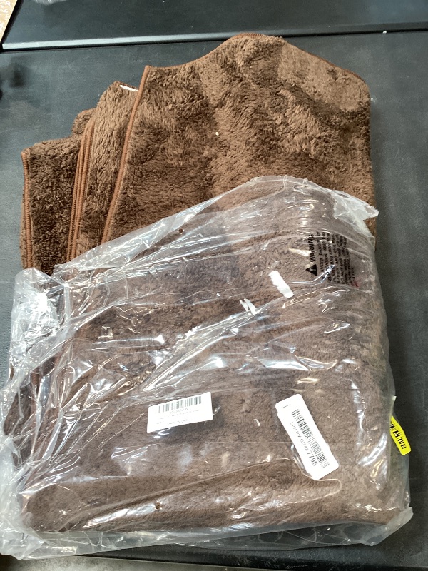 Photo 1 of FinRe?c 5x7 Washable Area Rugs for Bedroom Living Room, Low Pile Thin Rug Solid Color, Non-Slip Carpet Indoor for Home Decor (Pure Brown)