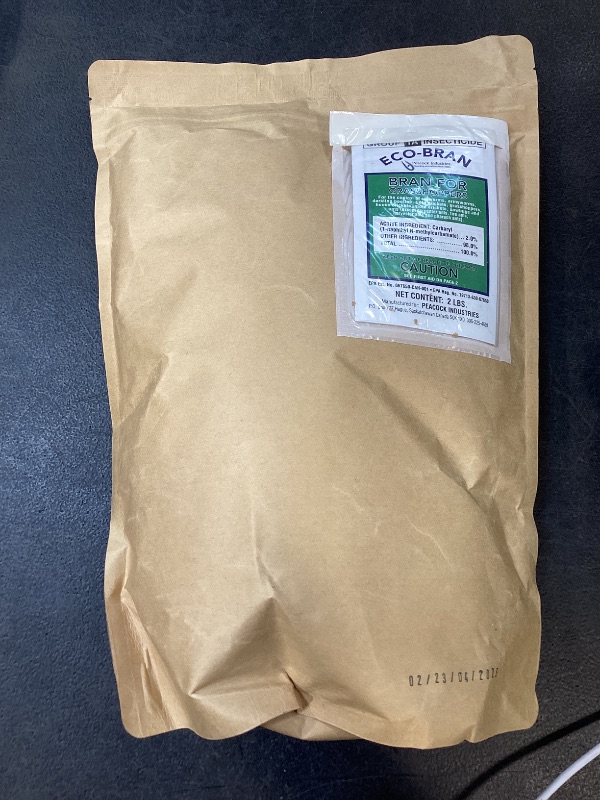 Photo 1 of Eco-Bran Broad Spectrum Grasshopper & Cricket Bait - Contains 2% Carbaryl - Control of Grasshoppers, Cutworm, Locust, Mole & Mormon Crickets, Sow Bugs (Roly-Poly), Ants, Beetles & More! (2 lbs)