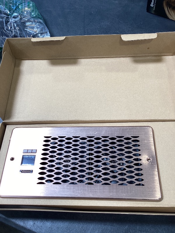 Photo 1 of KHEOED Built-in Register Booster Fan with Cover for Air Heat Vent with Fan,Fits 4"x10" Duct/Ceiling/Floor Vents, Improves AC & Heating/Cooling,Quiet 10-Speed Household/Bedroom Ventilation,smart,Bronze
