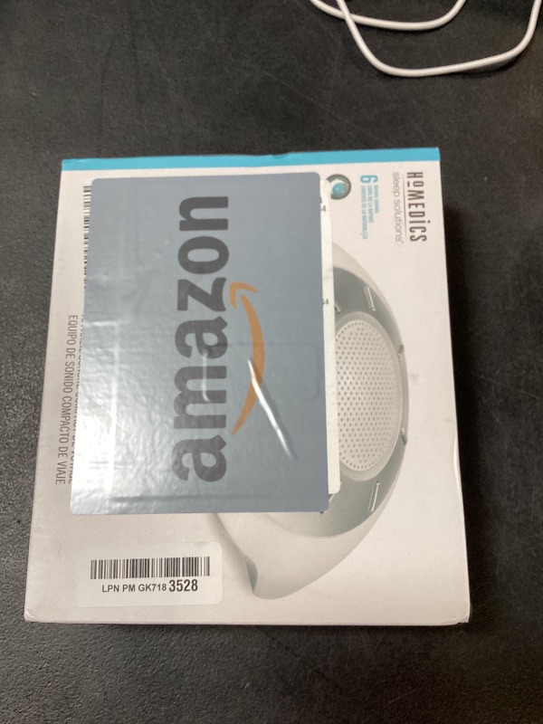 Photo 1 of Homedics SoundSleep White Noise Sound Machine, Silver, Small Travel Size with 6 Relaxing Nature Sounds, Portable Therapy for Home, Office, Nursery, Auto-Off Timer