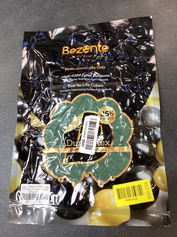 Photo 1 of Bezente Pro Duralatex Green Balloons - 100 Pack 12 inch Extra-Thick Dark Green Balloons for Long-Lasting Professional Party Decorations, Large Birthday Wedding Christmas Party