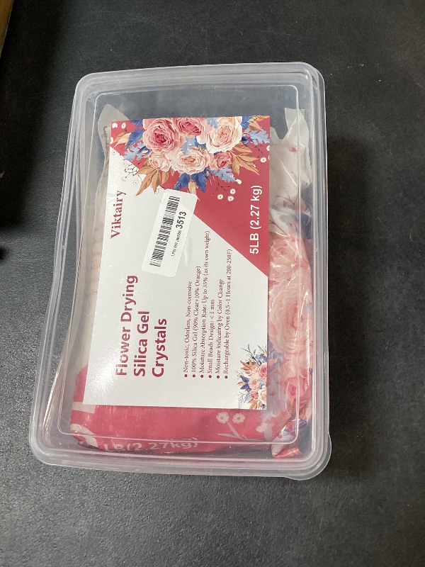 Photo 1 of Silica Gel Flower Drying Crystals 5LBS, Reusable Color Indicating Flower Drying Silica with Airtight Container and Brush, DIY Wedding Bouquet Flower Preservation Kit, Fine Bead Size<1mm