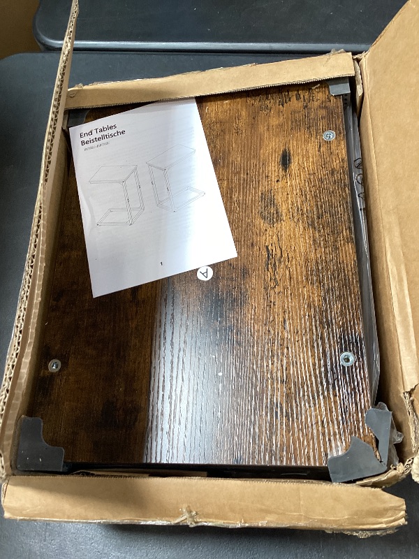 Photo 1 of AMHANCIBLE C Shaped End Table Set of 2, Couch Side Table that Slide Under
