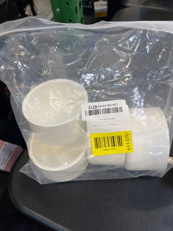 Photo 1 of 4Pcs 3 inch PVC Pipe End Cap Plug, Pipe Plug Socket Fittings, Connector for Building Furniture DIY Garden Shelf, Schedule 40