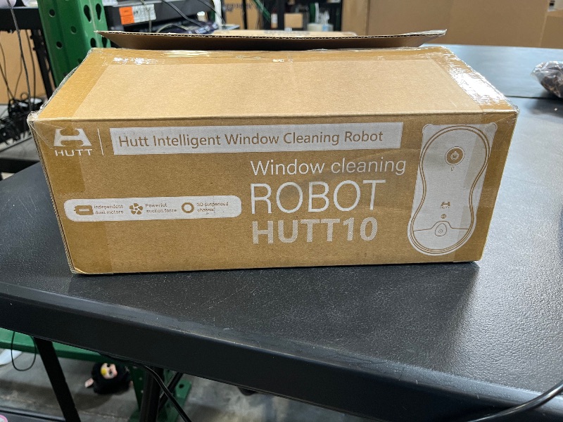 Photo 1 of HUTT Window Cleaning Robot, 6500Pa Strong Suction Robot Window Cleaner with World-First Round-Square Dual-Stage Cleaning, Ultrasonic Dual Spray, Edge Cleaning & Corner Coverag, 30Min Backup Protection