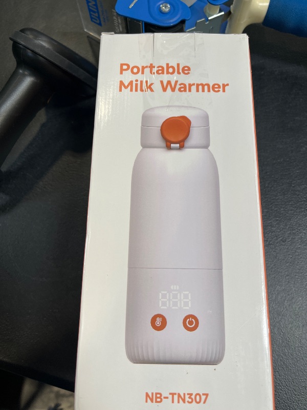 Photo 1 of Portable Bottle Warmer for Travel, 12oz Large Capacity Fast Heating, 4 Levels Precise Temperature Control, Long Battery Life, Rechargeable Formula Water Milk Warmer for Car, Airplane & Outdoor UseX00544HENT