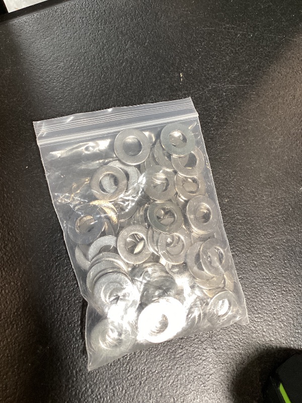 Photo 1 of 3/8" Flat Washer,Stainless Steel 304(18-8) Washer,7/8" Outer Diameter,0.055" Thick,100Pack by DYFOL