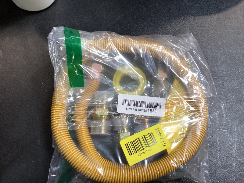 Photo 1 of 48" Flex Gas Line, Gas Dryer Connector Kit, Stove/Water Heater/Dryer Gas Line with Connectors 1/2" MIP 1/2"FIP 3/4"MIP, 5/8 in.OD(1/2 in. ID?Coated Corrugated Stainless Steel Tubing 15/16-16"UN Nut