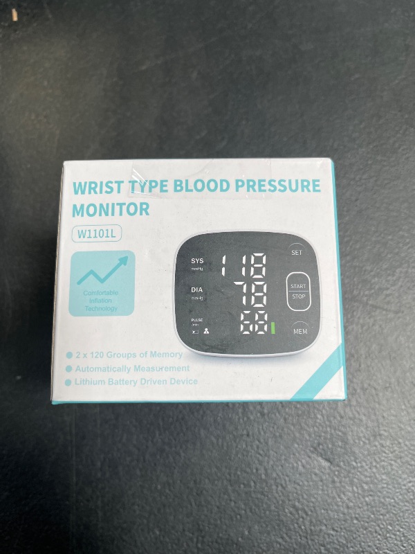 Photo 1 of Oklar Wrist Blood Pressure Monitor, FDA Cleared Rechargeable Blood Pressure Machine with Adjustable Cuff (4.92-8.46 Inches), 240 Reading Memory for 2 Users, Voice Broadcast, Storage Case Included
