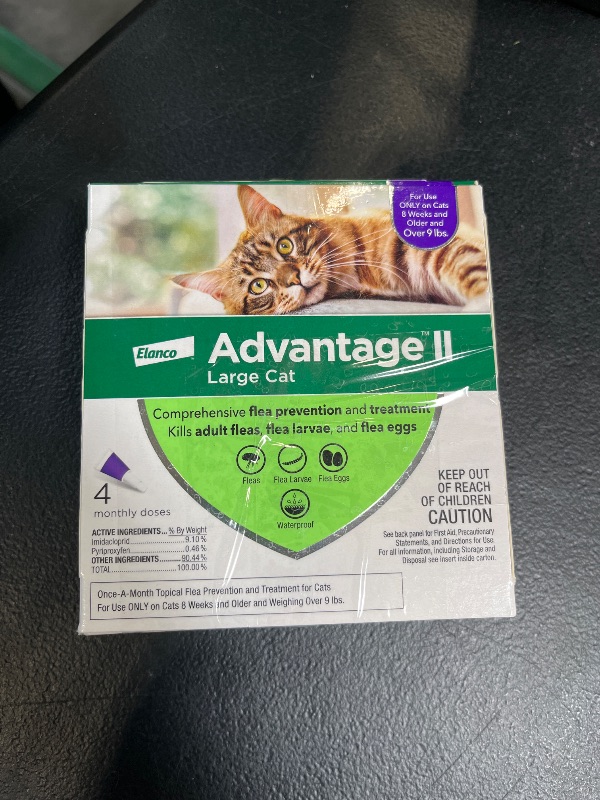 Photo 1 of Advantage II Large Cat Vet-Recommended Flea Treatment & Prevention | Cats Over 9 lbs. | 4-Month Supply