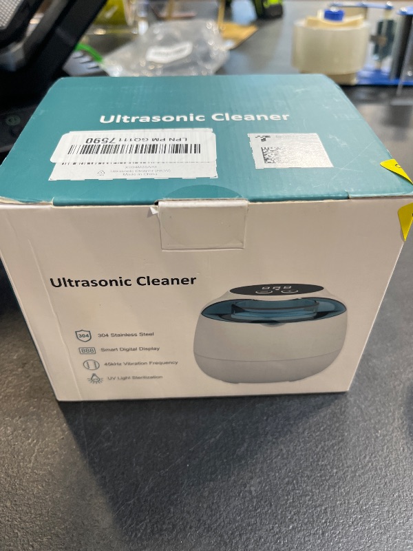 Photo 1 of Ultrasonic Denture Retainer Cleaner Machine - 45kHz Retainer Cleaner Machine with 200ML Dental Cleaning Pod, 4 Modes Ultrasonic Cleaner for Denture, Mouth Guard, Aligner, Braces, Toothbrush, Jewelry