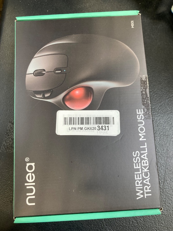 Photo 1 of Nulea M501 Wireless Trackball Mouse, Rechargeable Ergonomic, Easy Thumb Control, Precise & Smooth Tracking, 3 Device Connection (Bluetooth or USB Receiver), Compatible for PC, Laptop, Mac, Windows.