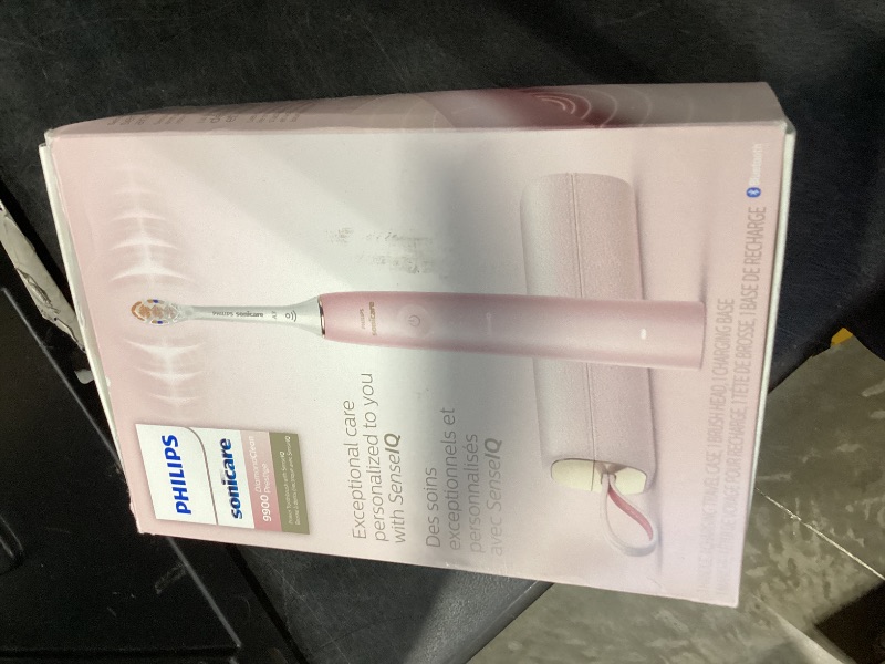 Photo 1 of Philips Sonicare DiamondClean 9900 Prestige Electric Toothbrush - with SenseIQ Technology and Advanced AI App, 5 Brushing Modes, 3 Intensity Levels, Charging Travel Case, Pink, Model HX9990/13