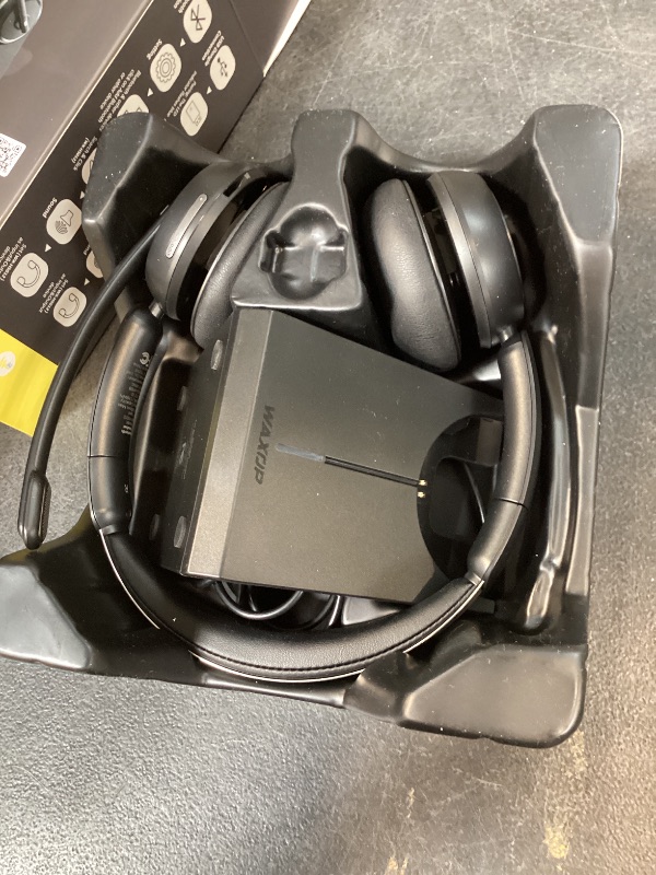 Photo 1 of Waxop Wireless Headset with Mic for Work, Bluetooth Headset with Microphone Noise Cancelling & Mute Button, 65H Talk Time, Comfortable Wireless Headsets for Work/Call Center/Computer/Laptop/Calls