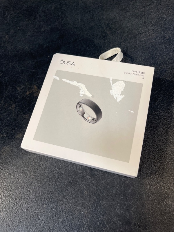 Photo 1 of Oura Ring 5 - Stealth - Size 9 - World's Smallest Smart Ring - Sleep, Activity, Women's Health, AI Advisor, 1 Week of Battery Life, Oura App, Android & iOS Compatible