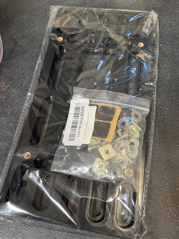 Photo 1 of License Plate Bracket Holder, Front License Plate Bracket, No Drill Front Plate Mount, Licenses Plates Brackets Bumper, Car Frame Mount Adapter with Stainless Steel Screw Cap, Cable Ties