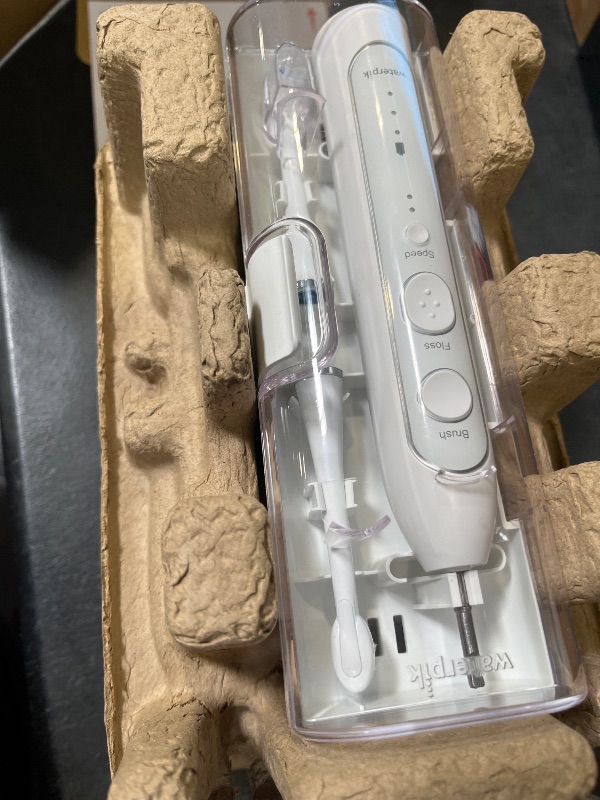 Photo 1 of Waterpik Sonic-Fusion 2.0 Professional Flossing Electric Toothbrush with Water Flosser Combo Two In One, For Daily Gum Care and Cleaning Teeth, Braces, Implants, White SF-04CD010-1, Packaging May Vary