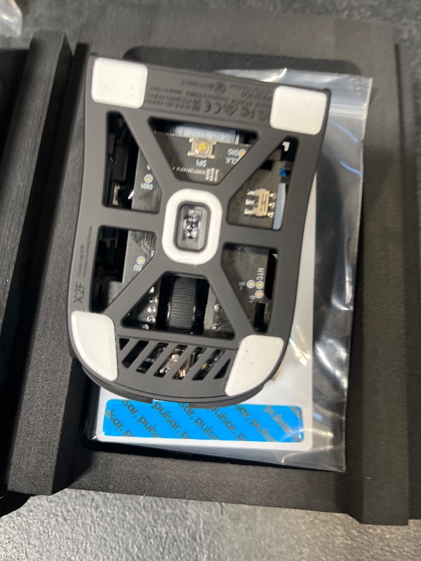 Photo 1 of Pulsar Gaming Gears LAB X2F Wireless Fingertip Gaming Mouse, Ultra Lightweight 1.34 oz (38 g), HUANO Blue Pink Dot Switches, 32,000 DPI, 750 IPS, XS-1 Sensor, 8K Compatible (Black)