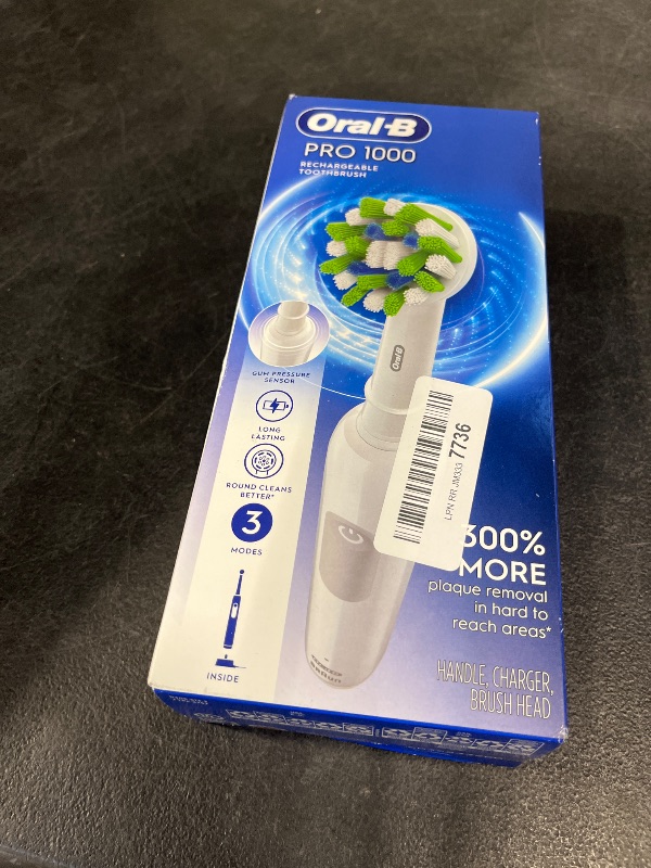 Photo 1 of Oral-B Pro 1000 Rechargeable Electric Toothbrush, White
