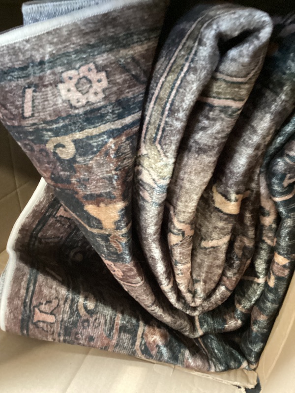 Photo 1 of GENIMO 8x10 Washable Area Rugs for Living Room, Non Slip, Dark Brown