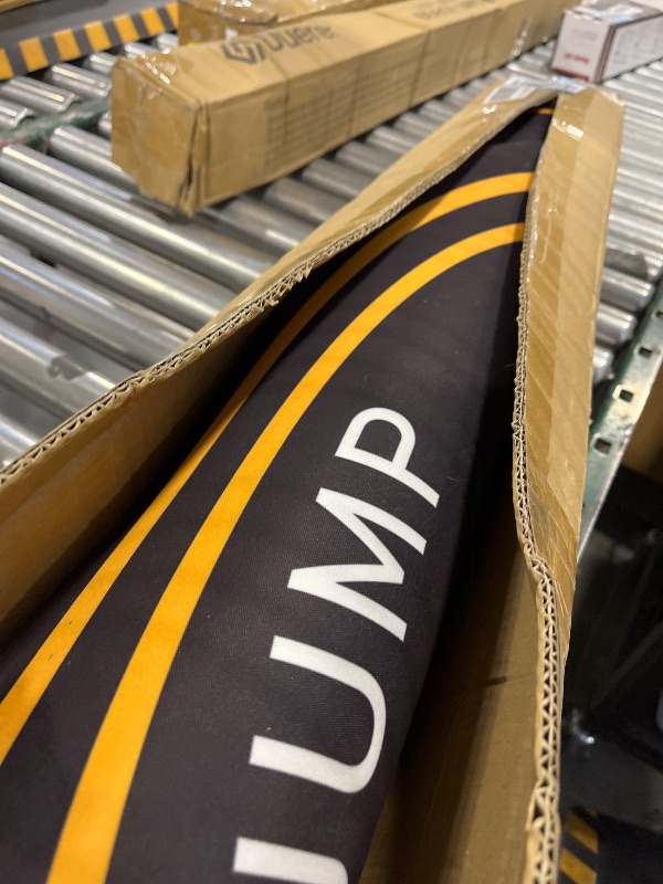 Photo 1 of Nisorpa Jump Rope Mat 49'' Round Non-Slip Pad 1/4'' Thick Durable Workout Shock Absorbing for Skipping, Cardio, Cross Exercise, Gym - Black and Yellow
