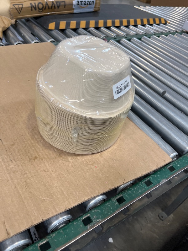 Photo 1 of Homestockplus 48 Oz Disposable Bowls - Heavy Duty and Compostable Bowl - Made from Sugarcane and Bamboo Fibers, Microwave Safe - Large Paper Bowl for Soup, Salad, Ramen, Popcorn, etc. [50 Pack]