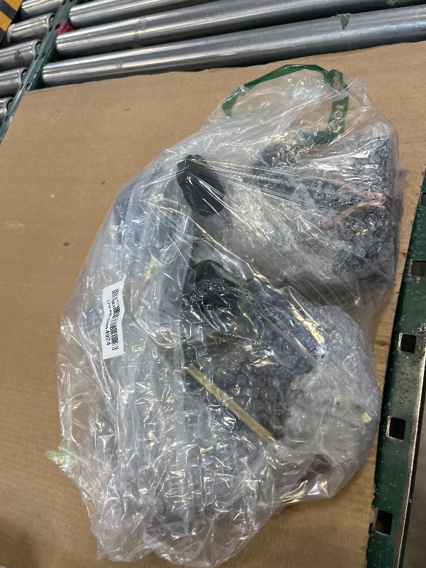 Photo 1 of Ladder Rack Ratchet Straps, Truck Rack Straps, Lumber Rack Tie Down Straps 1.5" Wide x 7.5' Long, 2" Black Round Tube Mount, 500 lbs Load (4PCS)