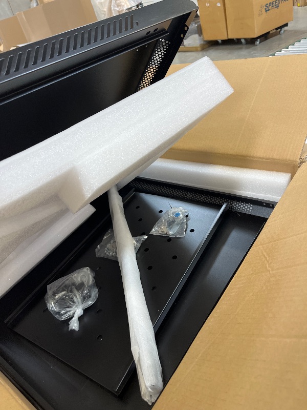 Photo 1 of MT-VIKI 12U Server Cabinet Network Rack Vented Enclosure w/Moving Wheel, 0.8mm Thick Steel, 23.6‘’ Deep (600mm), for 19'' IT Equipment, Included 1pcs 12'' Depth Rack Shelf