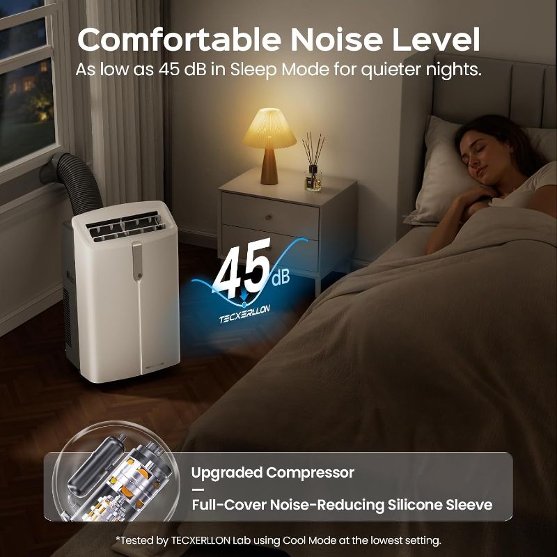 Photo 1 of TECXERLLON 16,000 BTU Portable Air Conditioner with App & Remote Control, Cools up to 850 Sq. Ft., 4-in-1 Smart AC Unit with Dehumidifier, Fan, Sleep Mode, Self-Evaporating Design & Window Kit