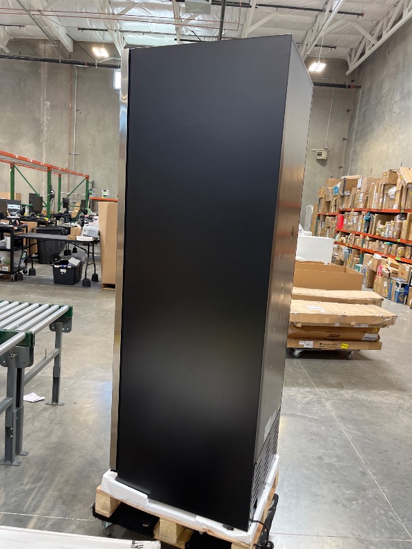 Photo 1 of MZAVP 200 Bottle Wine Fridge Dual Zone, Wine Refrigerator 24 Inch Freestanding/Built-in, Large Wine Cooler Refrigerator with Advanced Temperature Control & Compressor Cooling, Quiet Operation - Silver-----THERE IS A MINOR DENT ON THE BACKSIDE FROM SHIPPIN