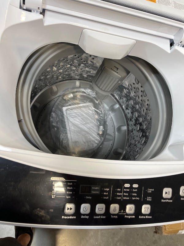 Photo 1 of BLACK+DECKER Small Portable Washer, Washing Machine for Household Use, Portable Washer 2.0 Cu. Ft. with 6 Cycles, Transparent Lid & LED Display