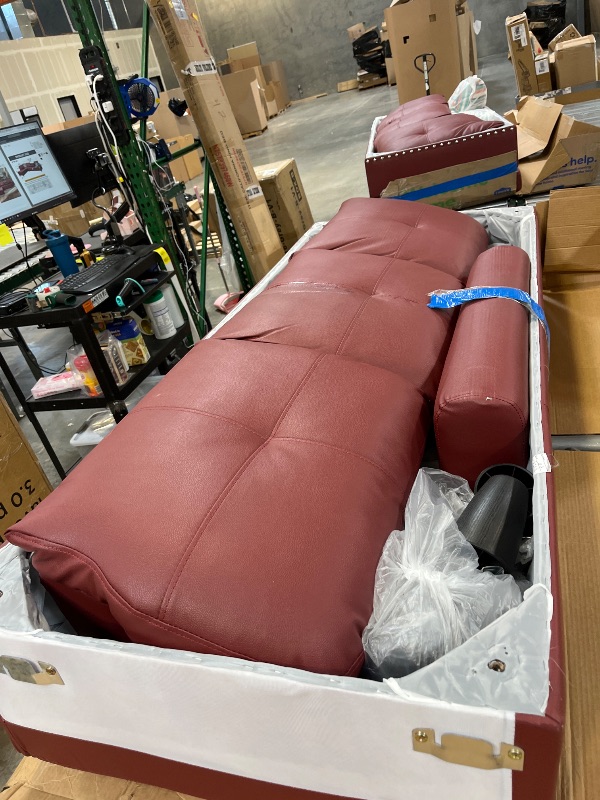 Photo 1 of L-Shaped Combination Sofa Set, Luxurious Synthetic Leather Living Room Sofa, Suitable for Living Rooms, Bedrooms, Apartments, and Offices-----please bring truck when pick up item is xl