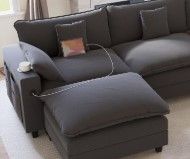 Photo 1 of KCGKCG 116" Modular Sectional Couch, U Shaped Couches for Living Room Grey -------missing box A 

