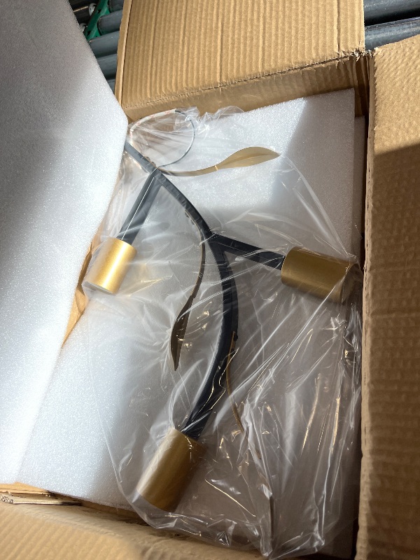 Photo 1 of Modern Sputnik Ceiling Light Fixture, Black and Gold Sputnik Chandelier