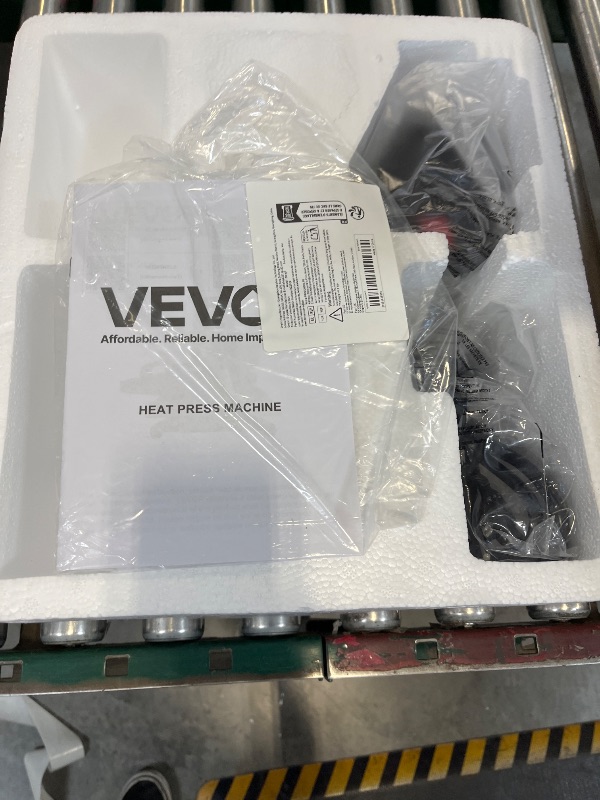 Photo 1 of VEVOR Heat Press, 12x10in Heat Press Machine, Clamshell Sublimation Transfer Printer Fast Heat-up, Digital Precise Temperature Control, Vinyl Heat Press for T-Shirts Bags Garments Mats Puzzles, 650W