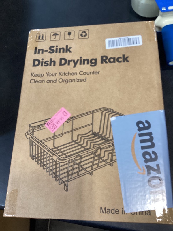Photo 1 of JASIWAY Gold Dish Drying Rack in Sink, Expandable Stainless Steel Dish Drainers for Kitchen Counter, Dish Dryer Rack for Inside Sink, Over The Sink Dish Racks with Utensil Holder