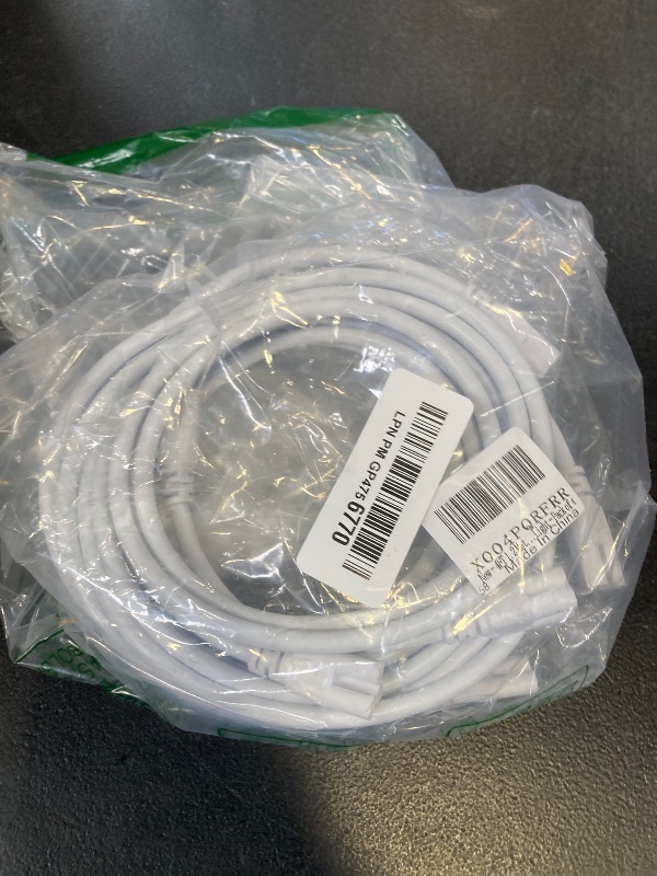 Photo 1 of 4FT 1.2 Meter T5 T8 LED Tube Light Fixture -Linkable Cords, Double End Connector Cable, PowerExtension Wire for LED Integrated Single Fixture,Shop, Garage, Under Cabinet Light - 4Pcs