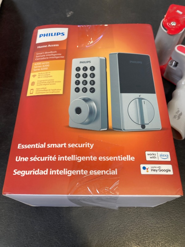 Photo 1 of Philips Wi-Fi Door Lock, WiFi Smart Lock Keyless Entry Deadbolt for Front Door, Remote Control, Built-in WiFi, APP Fingerprint Passcode Unlock, Auto Locking