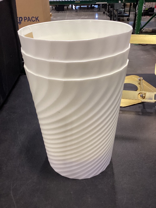 Photo 1 of UUJOLY Small Bathroom Trash Can with Bags Garbage Can, 3 Pack, White