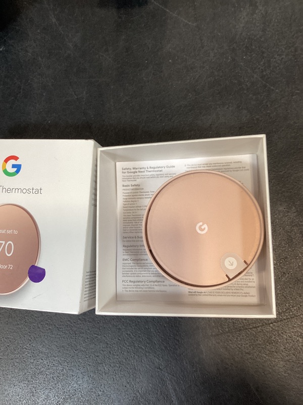 Photo 1 of Google Nest Thermostat - Smart Thermostat for Home - Programmable Wifi Thermostat - Sand
