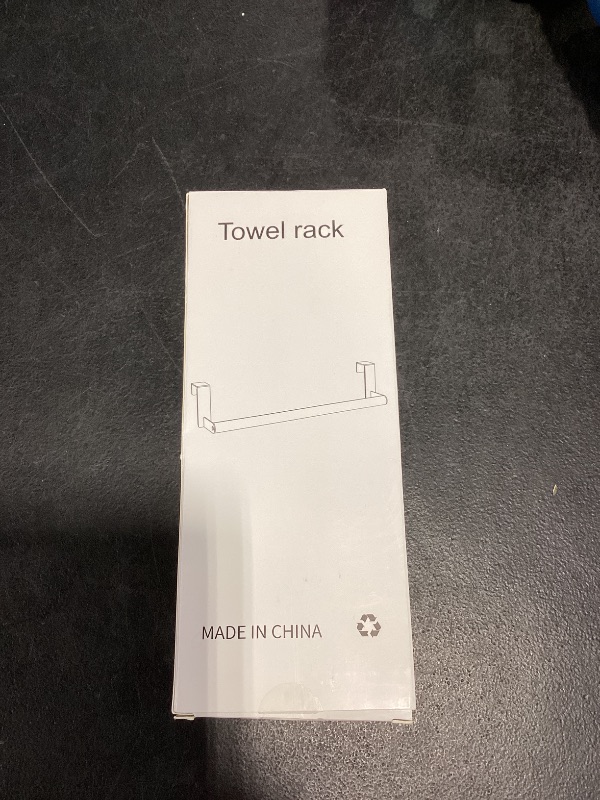 Photo 1 of STWWO Over the Door Towel Rack for Kitchen Cabinet Doors, Black
