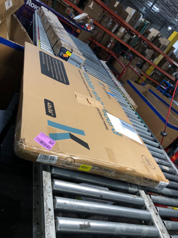 Photo 1 of ***DAMAGE ON BOTH SIDES OF BOARD***
Rolling Dry Erase Board 48 x 36 - Large Portable Magnetic Whiteboard with Stand - Double Sided Easel Style Whiteboard with Wheels - Mobile Standing White Board for Office, Classroom & Home