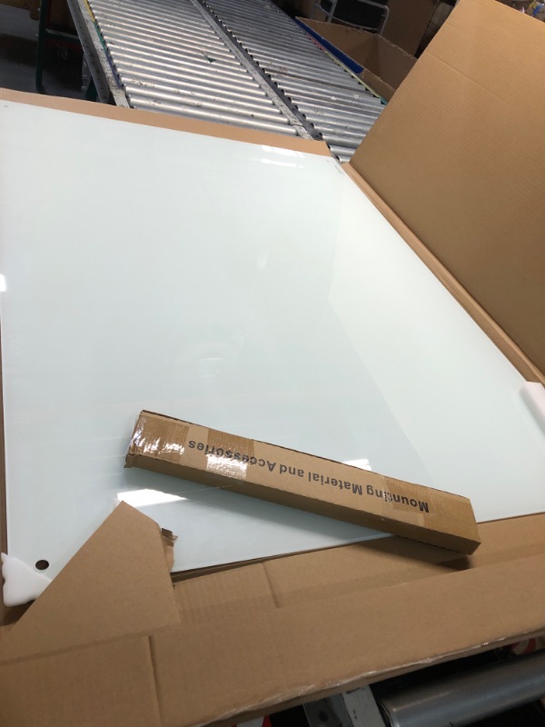 View 3 of ****stock photo reference**Mead Dry Erase White Board, 48" x 36" Magnetic Whiteboard for Horizontal or Vertical Mount, White/Silver (SM85357)