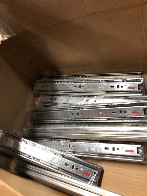 Photo 1 of  22 Inch Hardware 3-Section Full Extension Ball Bearing Side Mount Drawer Slides,100 LB Capacity Drawer Slide