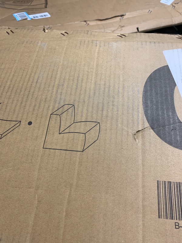 Photo 1 of ***BOX C ONLY**STOCK PHOTO FOR REFERENCE ONLY**Mangodan Cloud Sectional Couch, Boneless Sofa for Living Room, Fluffy Comfy Couch with Deep Seat, Modular Sectional Sofa with L-Shaped Chaise, No Assembly Required, Dark Grey