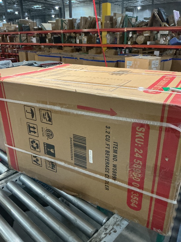 Photo 1 of **FACTORY SEALED, OPENED FOR INSPECTION**Antarctic Star Beverage Refrigerator Cooler -120 Can Mini Fridge Glass Door for Soda Beer or Wine Constant Glass Door Small Drink Dispenser for Home, Office Bar 3.2cu.ft