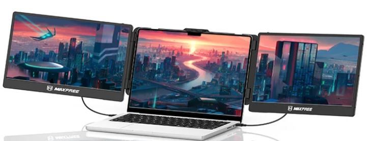 View 1 of **MISSING ALL CABLES** Maxfree S6 Laptop Screen Extender 15.6"
