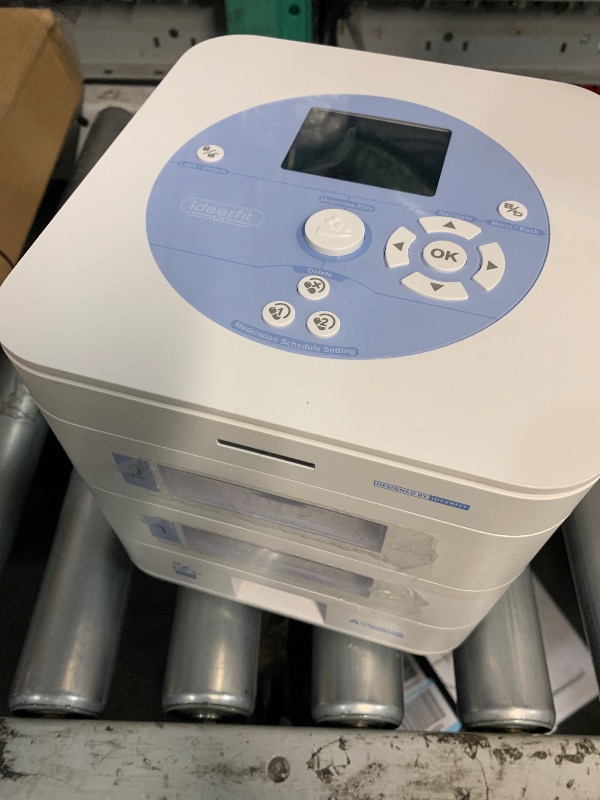 Photo 1 of ***missing power cord and small pill box***28-Day(1X) Automatic Pill Dispenser (Expandable Tray) – App & On-Device Setup by Family, LCD Display, Digital Lock, Sound & Light Alerts- Safe Medication Organizer for Dementia Seniors(2-Tray, White)